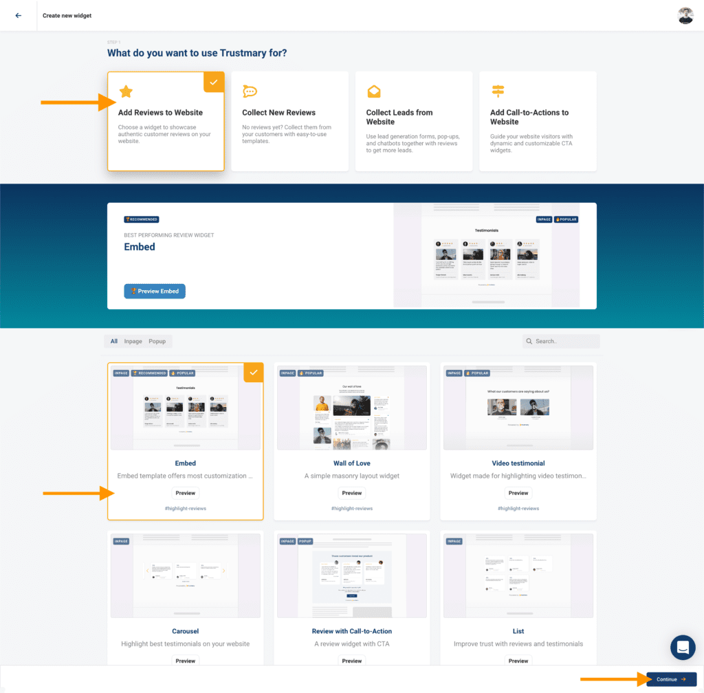 design review widget to shopify